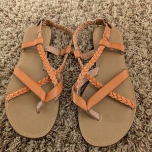Women's Tan Braided Sandals